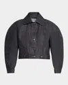Givenchy Womens Dark Blue Reversed Cocoon-shape Denim Jacket In Blue