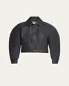 Givenchy Womens Dark Blue Reversed Cocoon-shape Denim Jacket In Blue
