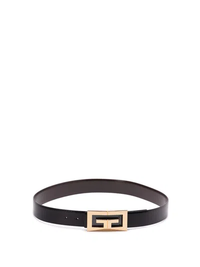 Givenchy Reversible `2g` Small Buckle Belt In Brown