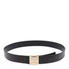 Givenchy Brown Calf Leather 4g Reversible Belt In Black