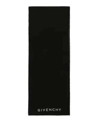 Givenchy Reversible 4g Stars Scarf With Luxury Texture In Black