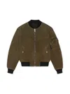 Givenchy Reversible Denim Bomber Jacket In Brown