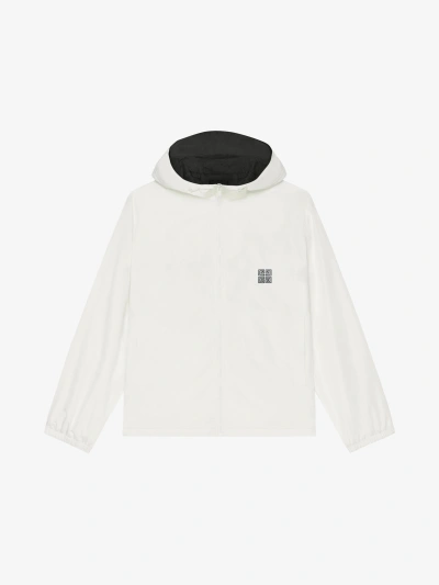 Givenchy Reversible Football Parka In Fleece In Black/white