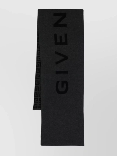 Givenchy Reversible Geometric Knit Wrap In Black