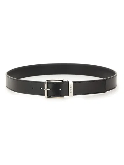 Givenchy Reversible Leather Belt In Black