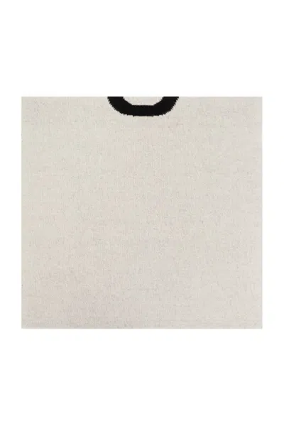 Givenchy Reversible Logo-intarsia Knitted Scarf In Black