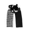 Givenchy Reversible Logo-intarsia Scarf In Black