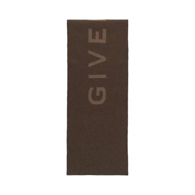 Pre-owned Givenchy Reversible Logo Wool Scarf 'dark Beige' | Cream | Women's Size Onesize In White