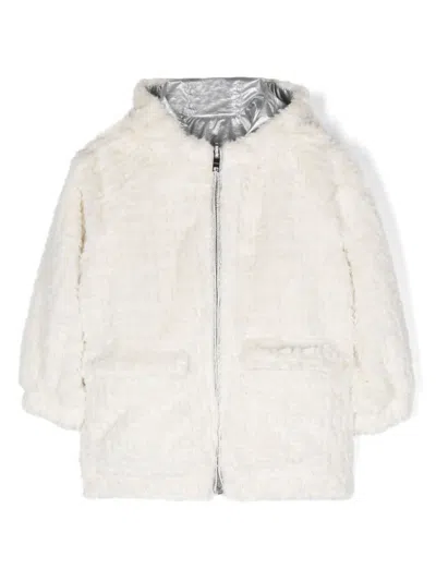 Givenchy Kids' Reversible Puffer Jacket In White