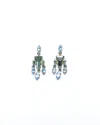 Givenchy Rhinestone Earrings In Blue