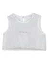 Givenchy Rhinestone-embellished Mesh Top In Grey