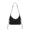 Givenchy Voyou Mini Shoulder Bag In Tumbled Leather In Black