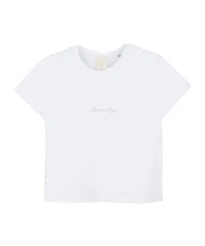 GIVENCHY GIVENCHY KIDS LOGO EMBELLISHED CREWNECK T-SHIRT