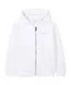 Givenchy Rhinestone-logo Zipped Hoodie In White