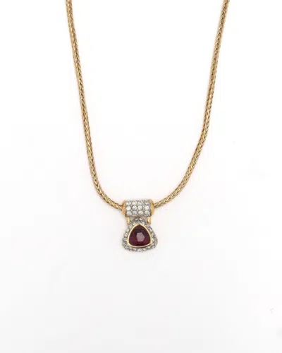 Givenchy Rhinestone Necklace In Gold