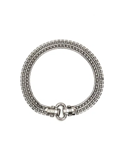 Givenchy Rhinestone Necklaces In Gray