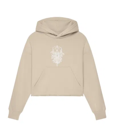 Givenchy Rhinestone Short Hoodie In Nude