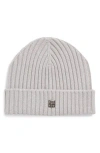 Givenchy Rib Knit Beanie In Gray