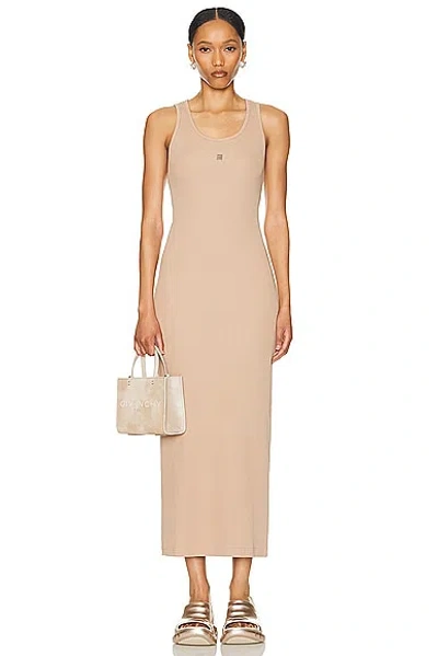 Givenchy Rib Tank Dress In Beige Cappuccino