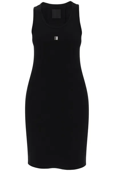 Givenchy 4g-motif Ribbed Mini Dress In Black