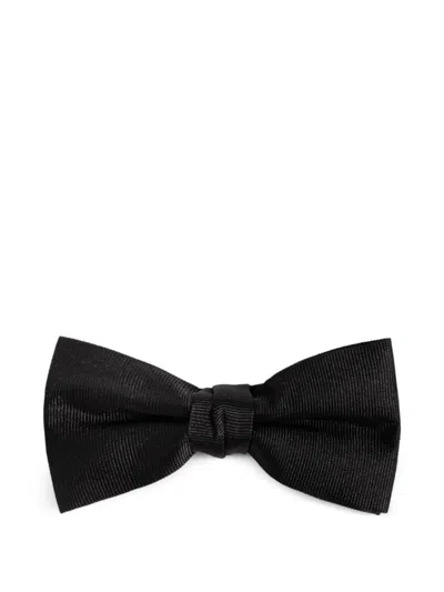 Givenchy Ribbed Bow Tie In Black
