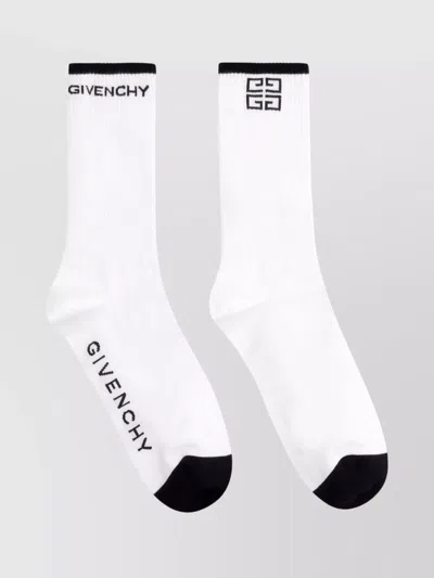 GIVENCHY RIBBED COTTON SOCKS WITH CONTRAST TOE AND HEEL