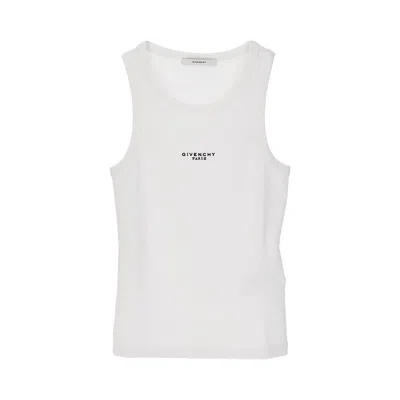 Givenchy Ribbed Cotton Tank Top In White