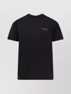 Givenchy Ribbed Crew-neck Short Sleeve Cotton T-shirt In Black