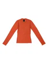 Givenchy Ribbed Crew-neck Sweater In Orange