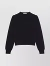 Givenchy Ribbed Crewneck Sweater Long Sleeves In Black