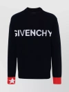 GIVENCHY RIBBED CREWNECK SWEATER WITH STAR PATTERN