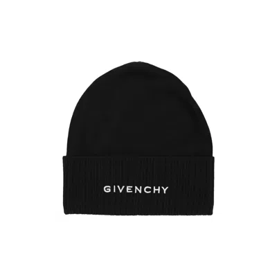 Pre-owned Givenchy Ribbed Embroidered Logo Beanie 'black White' | Multi-color | Women's Size Onesize