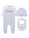 Givenchy Ribbed-knit Babygrow Set In Blue