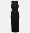 Givenchy Ribbed-knit Cotton Midi Dress In Black