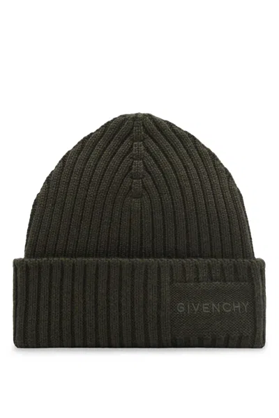 Givenchy Ribbed Knit Hat In Gray