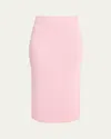 Givenchy Ribbed Knit Midi Skirt In Pink