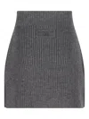 Givenchy Ribbed-knit Mini Skirt In Gray