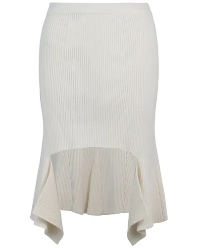 Givenchy Ribbed Knit Skirt In White
