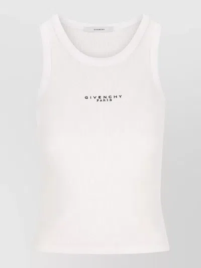 GIVENCHY RIBBED LOGO-PRINT TANK TOP