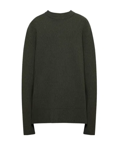 Givenchy Ribbed-knit Wool Crew-neck Jumper In Green