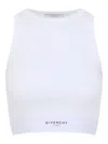 Givenchy Cropped Tank Top In Cotton With Band Clothing In White