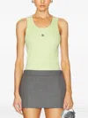 Givenchy Ribbed Logo-detail Tank Top In Green