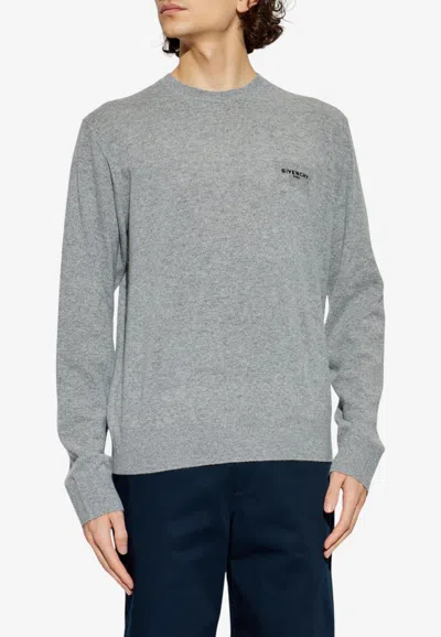 Givenchy Ribbed Logo Sweater In Black