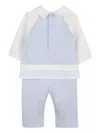 Givenchy Ribbed Panelled Romper In Blue