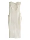 Givenchy Ribbed Racer-back Tank Top In White