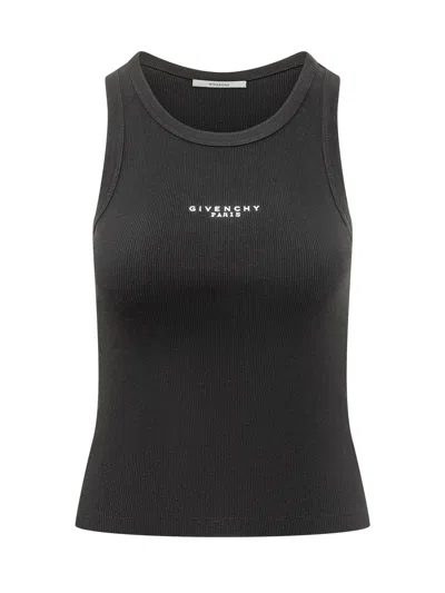 Givenchy Ribbed Sleeveless Top In Black