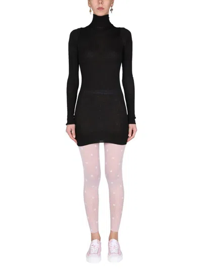 Givenchy Ribbed Slim Fit Mini Dress In Black