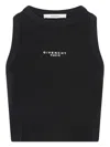 Givenchy Cotton Cropped Tank Top With Paris Print Clothing