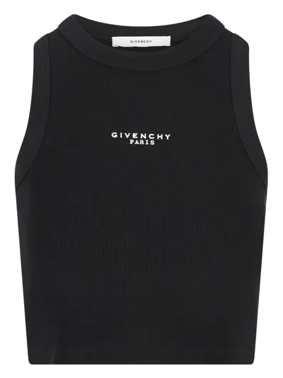 Givenchy Ribbed Tank Top In Black