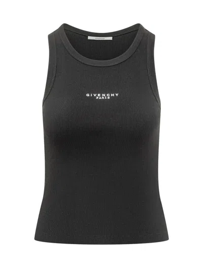 Givenchy Ribbed Tank Top In Black